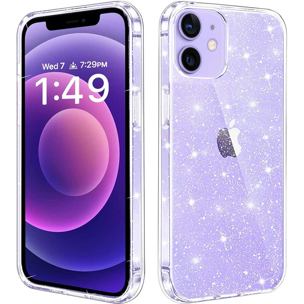 Блестящий Чехол Sparkle Bling Crystal Glitter Для Iphone 15 Pro Max 14 Plus 13 Mini 12 11 X Xs Xr Se — Тонкий