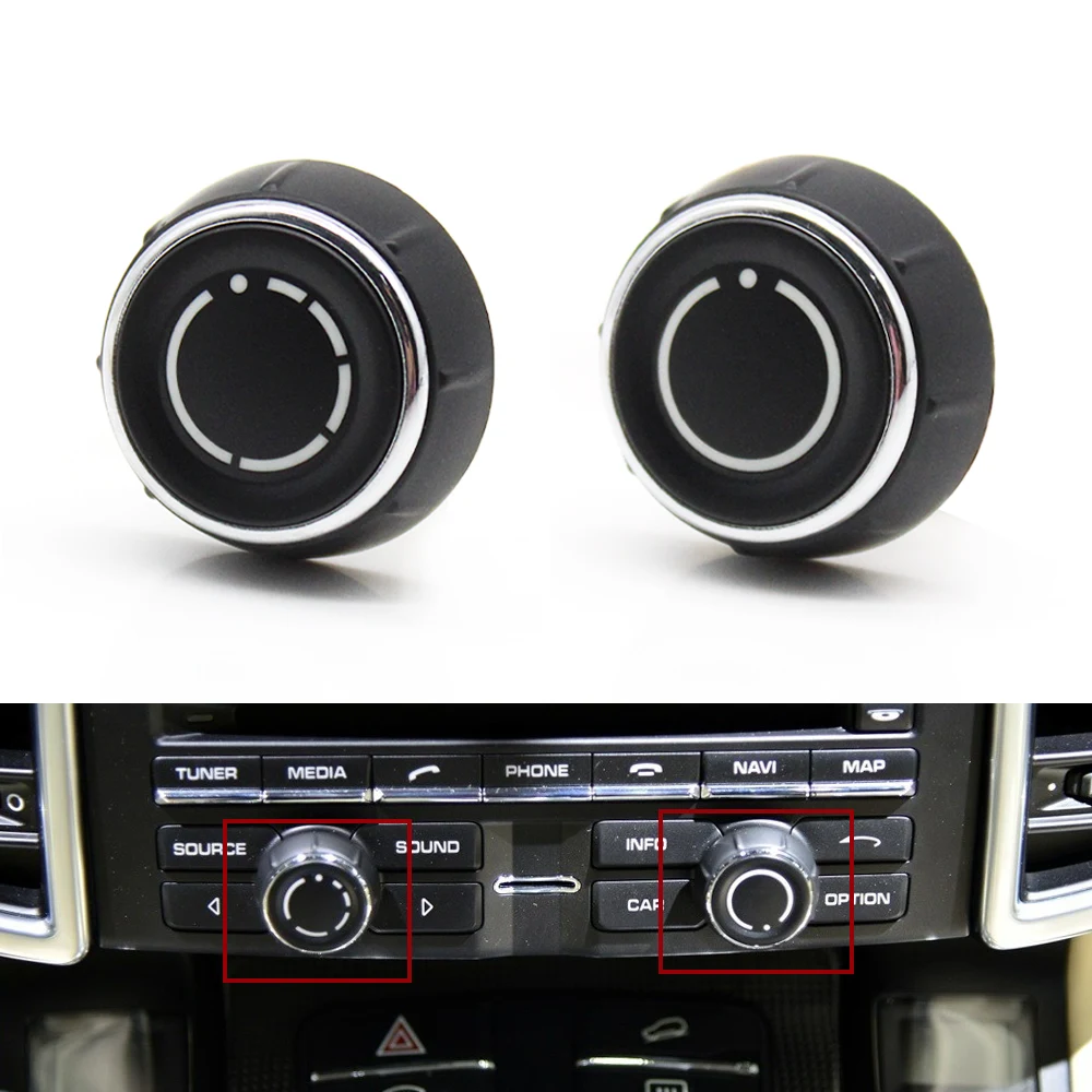 

Car Center Console Audio Volume Knob Cover CD Control Switch Button For Cayenne 7P5 Panamera 970 Macan 95B Boxster 781 911