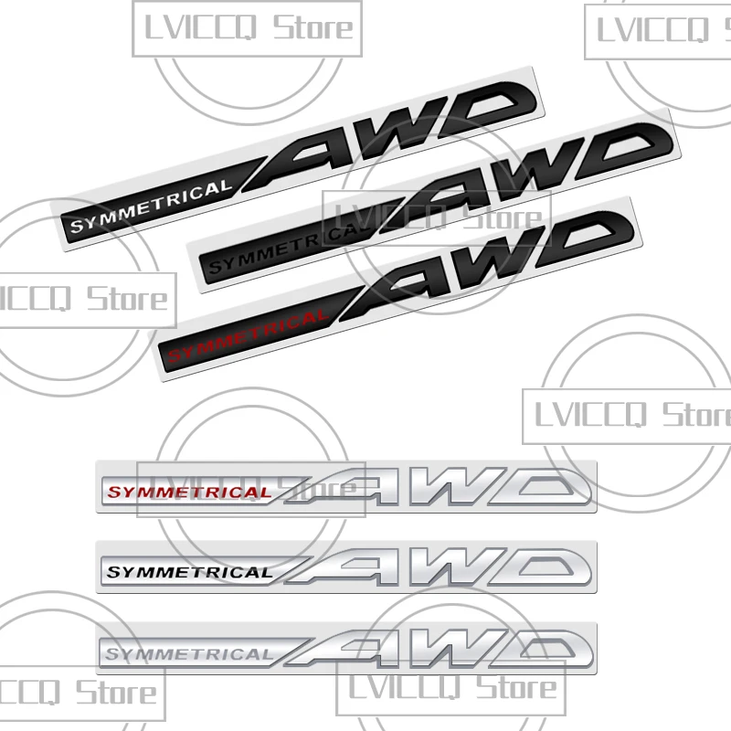 Автомобильная эмблема 3D металлический SYMMETRICAL AWD значок логотип наклейки на кузов