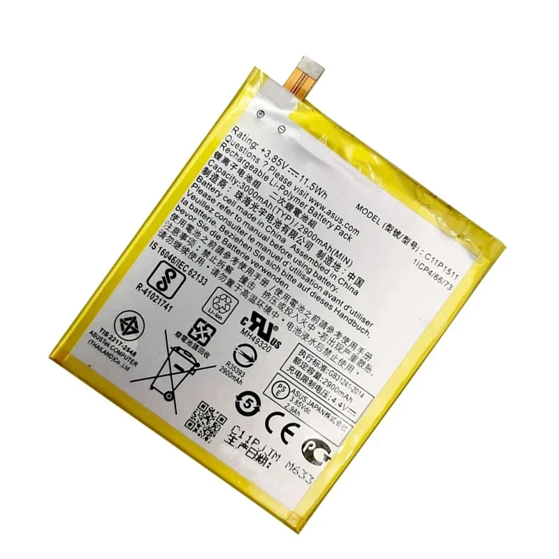 100% оригинальный аккумулятор большой емкости C11P1511 для ASUS Zenfone 3 Zenfone3 Ze552kl Z012da Z012de 2900