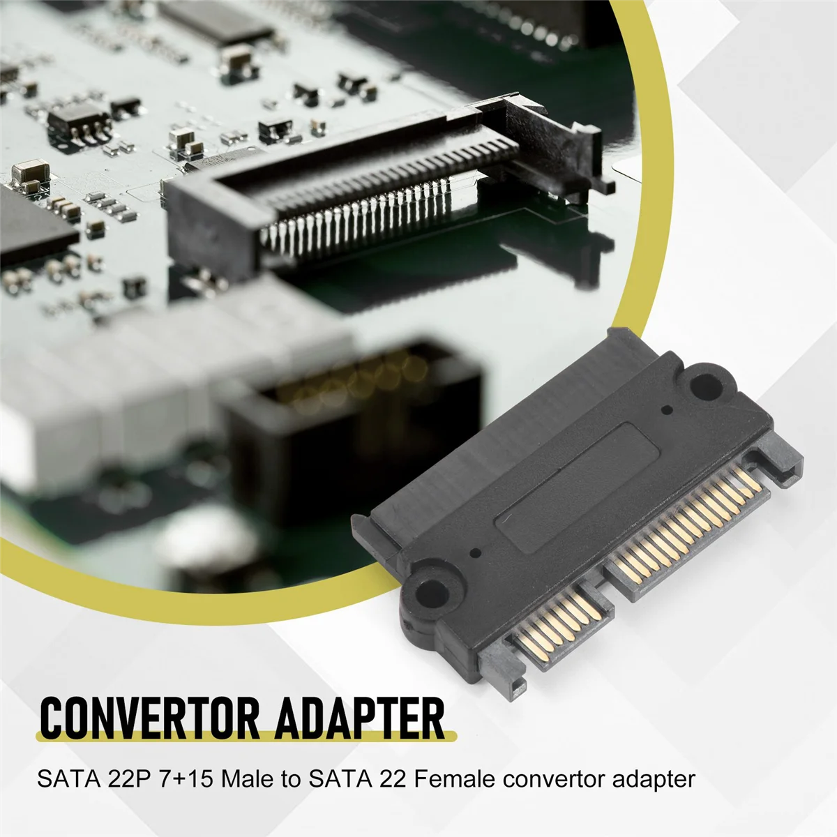 Адаптер SATA 22P 7 + 15 папа-SATA 22Pin мама