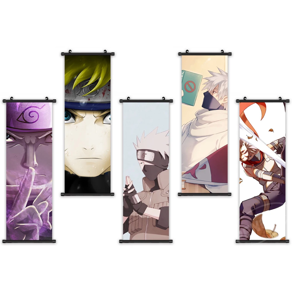 

Japanese Anime Wall Art Canvas Mural Naruto Pictures Painting Prints Character Poster Plastic Hanging Scrolls Home Decoration