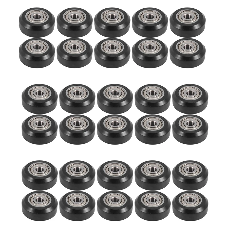 

30Pcs Big Plastic Pulley Wheel With Bearing Idler Pulley Gear For 3D Printer