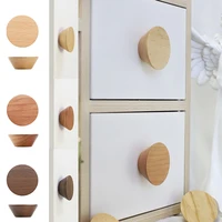 cabinet door wooden pull knobs single hole round handles for furniture drawer wardrobe closet dressing table hardware fittings