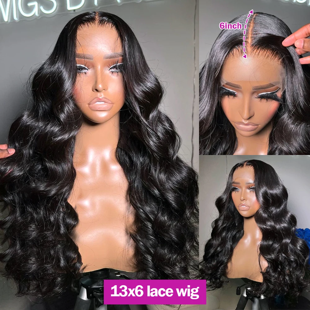 13x4 Bling Hair Body Wave HD Прозрачный парик фронта шнурка 13X6 Фронтальный 180% Плотность