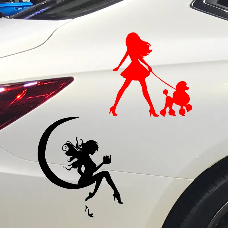 

Creativity Sexy Girl Car Sticker For Car Door Fuel Tank Cap Side Window Decals Bodywork Bumper Vinyl Sticker Motorcycle Decorate