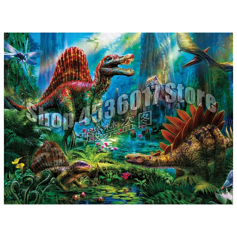 

Динозавры спинозавр вышивка 5D DIY Полная алмазная живопись вышивка крестиком квадратные Стразы ручная работа комната ремесла