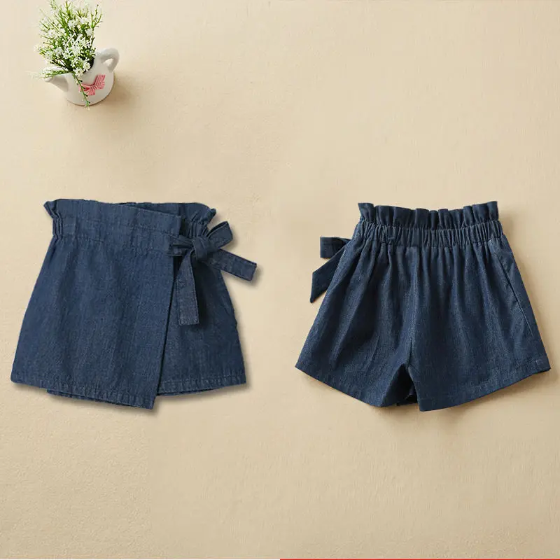 Kids Girls High Waist Skirt Pants 2022 New Children Lace Cotton Shorts Teenage Girls Summer Skirt Pants Beach Wear Korean Style images - 6