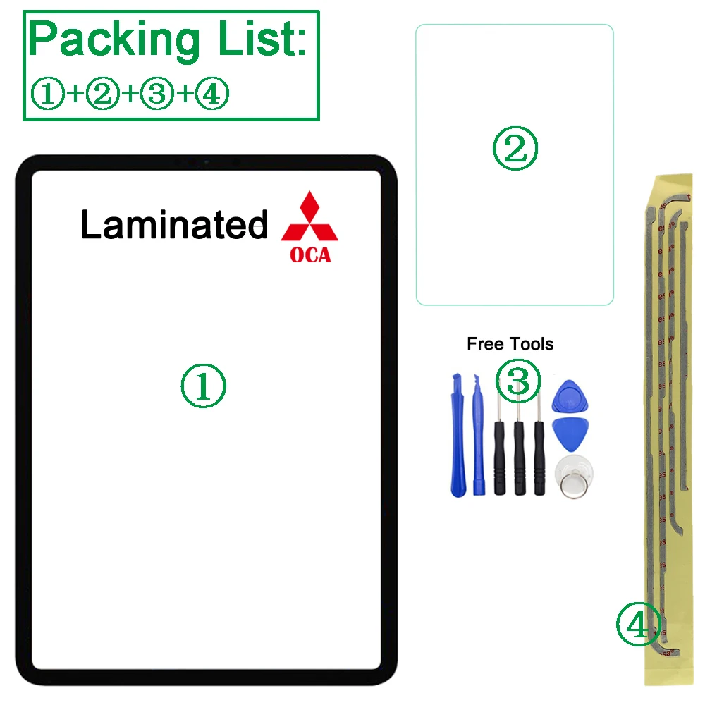 Новый ЖК-дисплей внешний сенсорный стеклянный экран + ОСА фото-дюйма