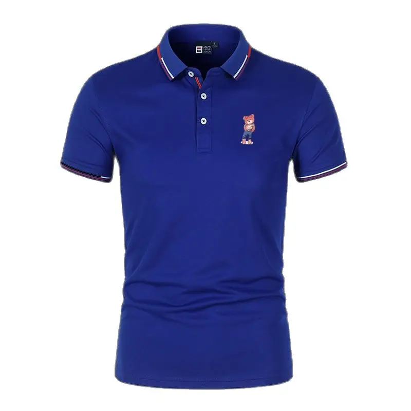

2022 New summer Men's Polo shirt casual fashion lapel comfortable breathable shirt Youth handsome fitness sports short sleeve