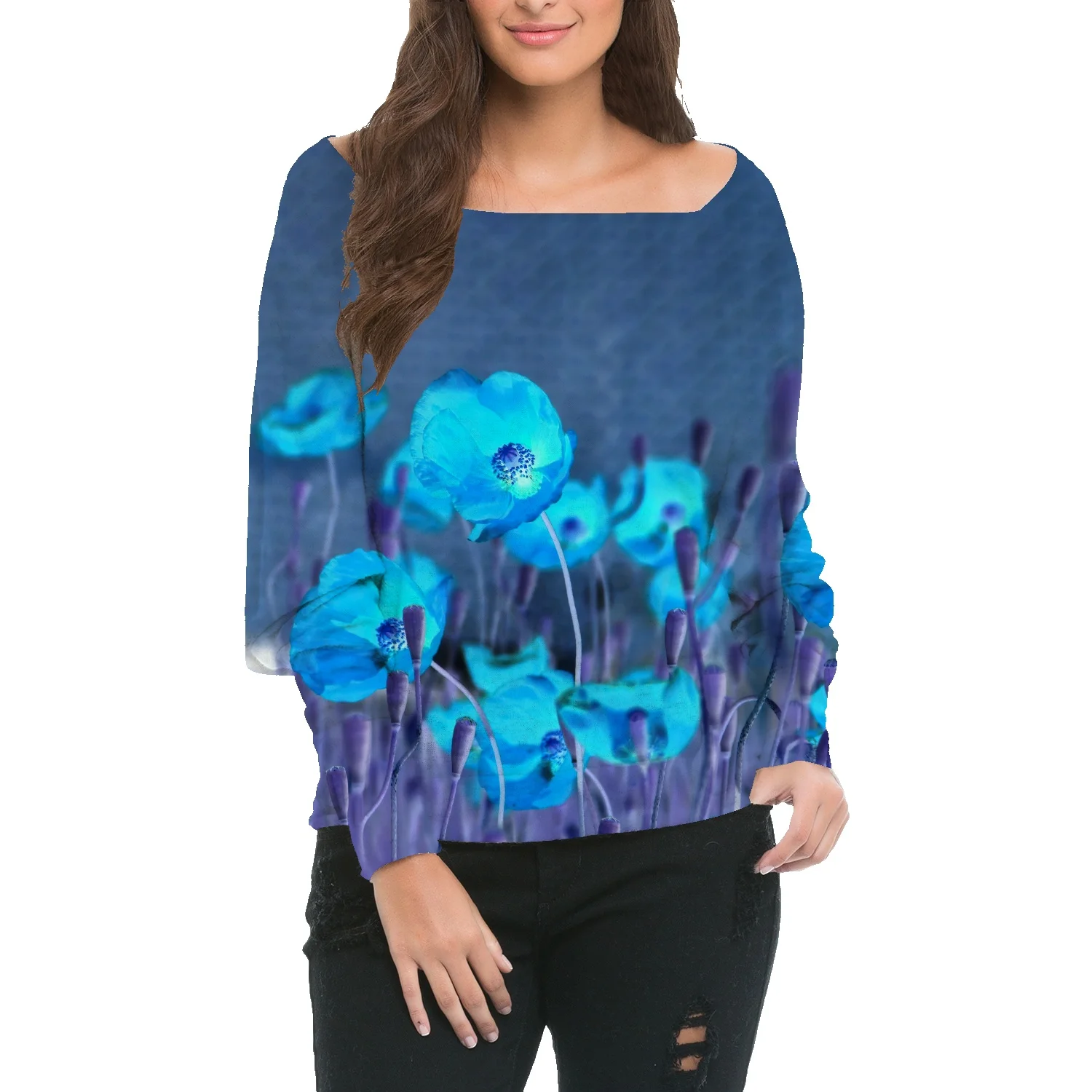 

Women's capless square-neck sweater women's spring and autumn 2022 new high-end fried street American retro chic top