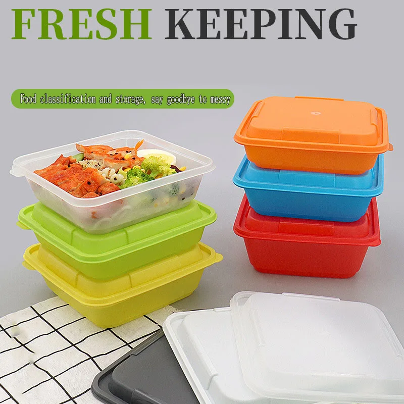 

Новые Ланч-боксы, 8 шт., прозрачный пластиковый контейнер для хранения с крышкой, портативный пластиковый контейнер для кемпинга и пикника