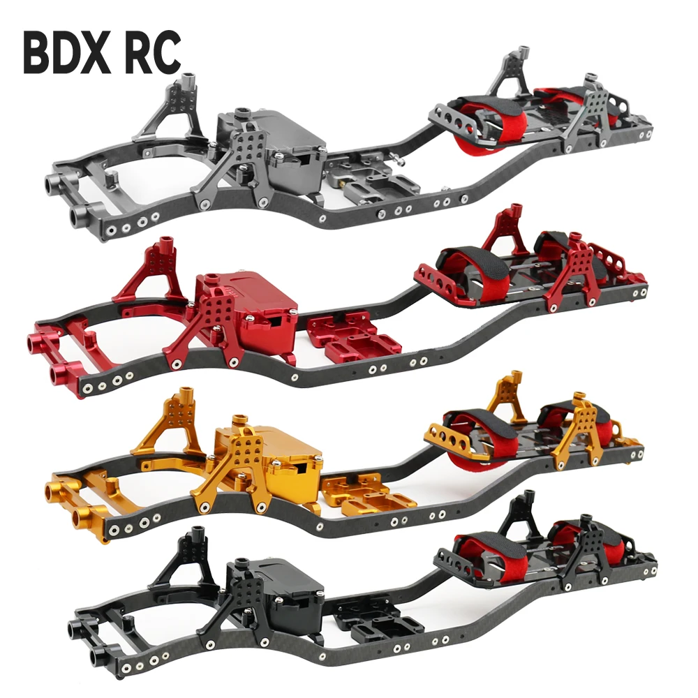Bon Fiber Girder 4mm Cnc Metal Car Chassis Frame Body Kit Parts For Axial Scx10 Ii Rock Off Road Truck