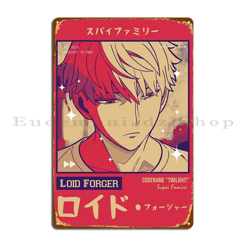 

Loid Forger Metal Signs Bar Cinema Print Design Create Tin Sign Poster