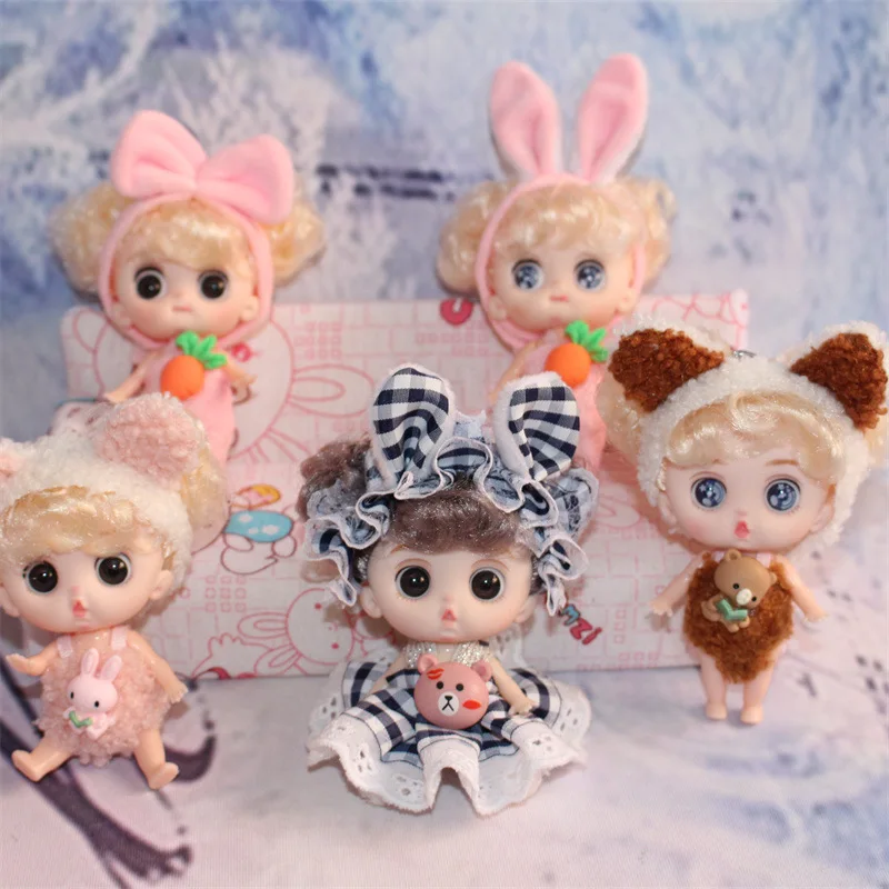 

Мини кукла мальчик девочка OB11 кукла синий глазный яблок милое выражение лицо 10 см куклы с брелоком игрушки подарок для девочек