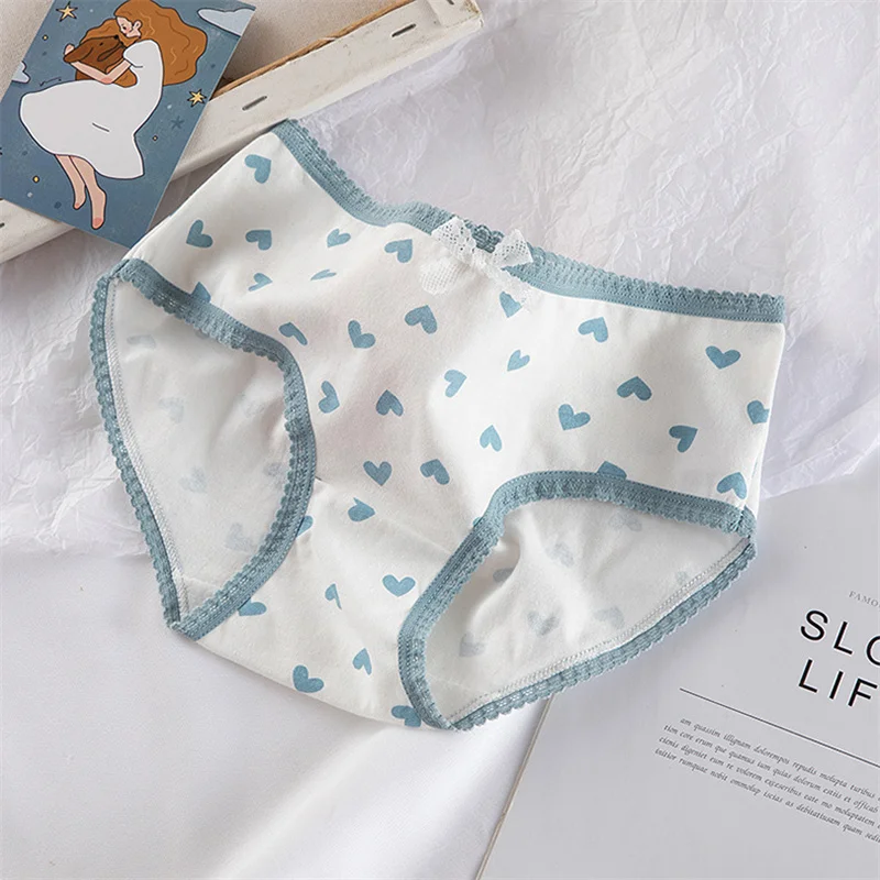 

Cotton Women's Panties Breathable Mid-waist Girls Lingerie Girls Student Women Cotton Briefs Women's Underwear