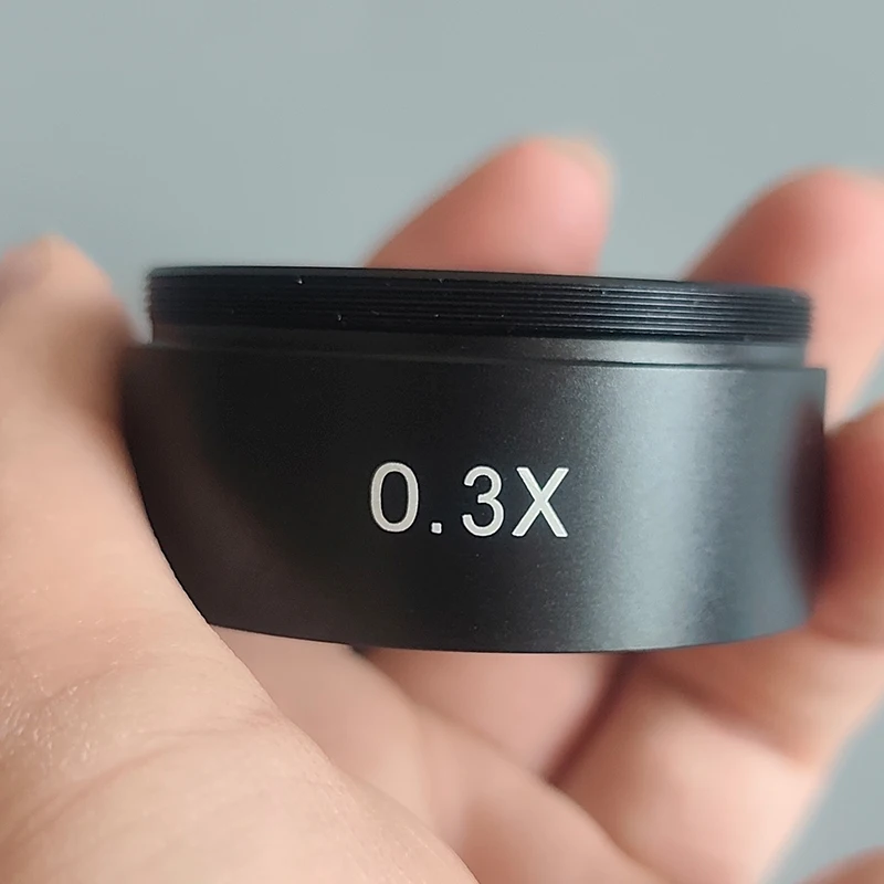 0,3X линза Барлоу, объективный микроскоп, вспомогательная монтажная резьба объектива, рабочее расстояние 48 мм, 250 мм