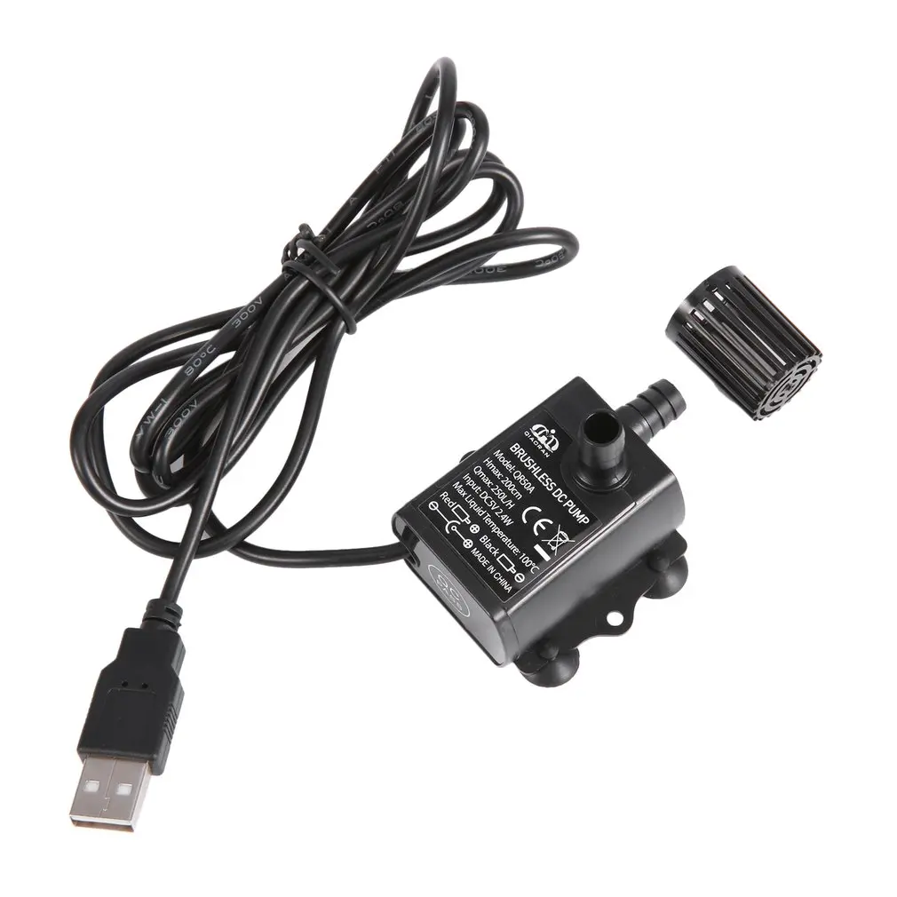 

Ultra-quiet Mini Brushless DC/USB Water Pump 5/12V 5-10W 250-400L/H Lift 300cm Submersible Fountain Aquarium Circulating
