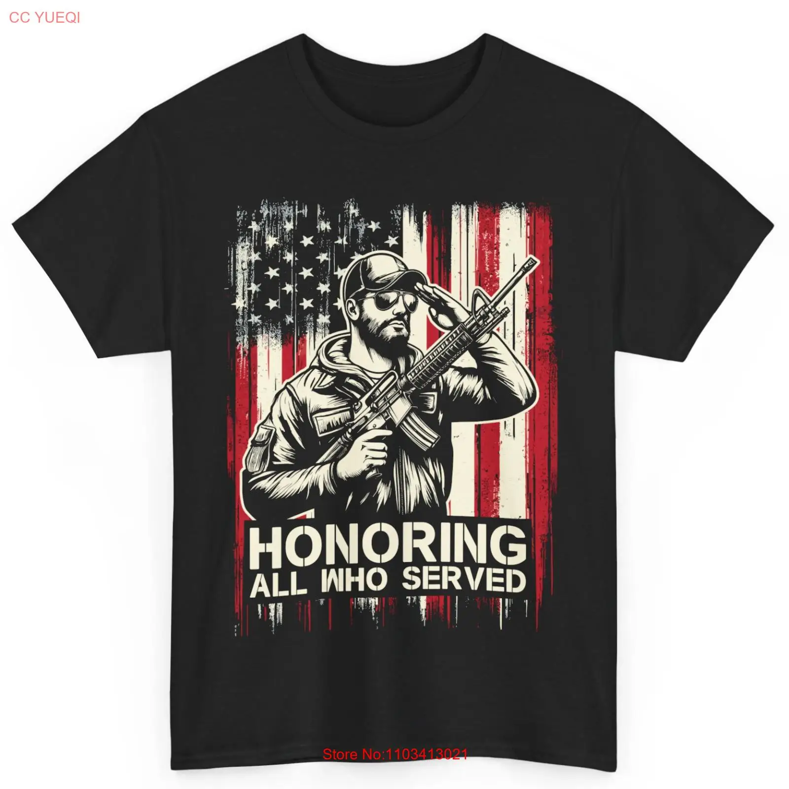 Футболка для ветеранов Honoring All Who Served подарок на день мужская хлопковая футболка