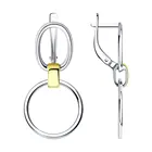 Серьги SOKOLOV из золочёного серебра, Серебро, 925, Женские, Серьги 2022 тренд, Оригинальная продукция