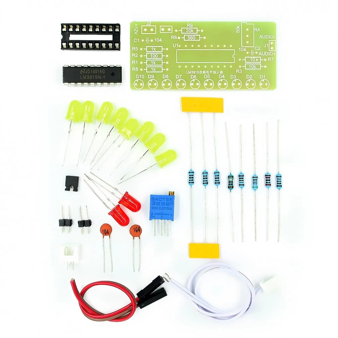 

LM3915 Welding Training Kit 10 Sections Audio Level Indicator Level Indicator Kit