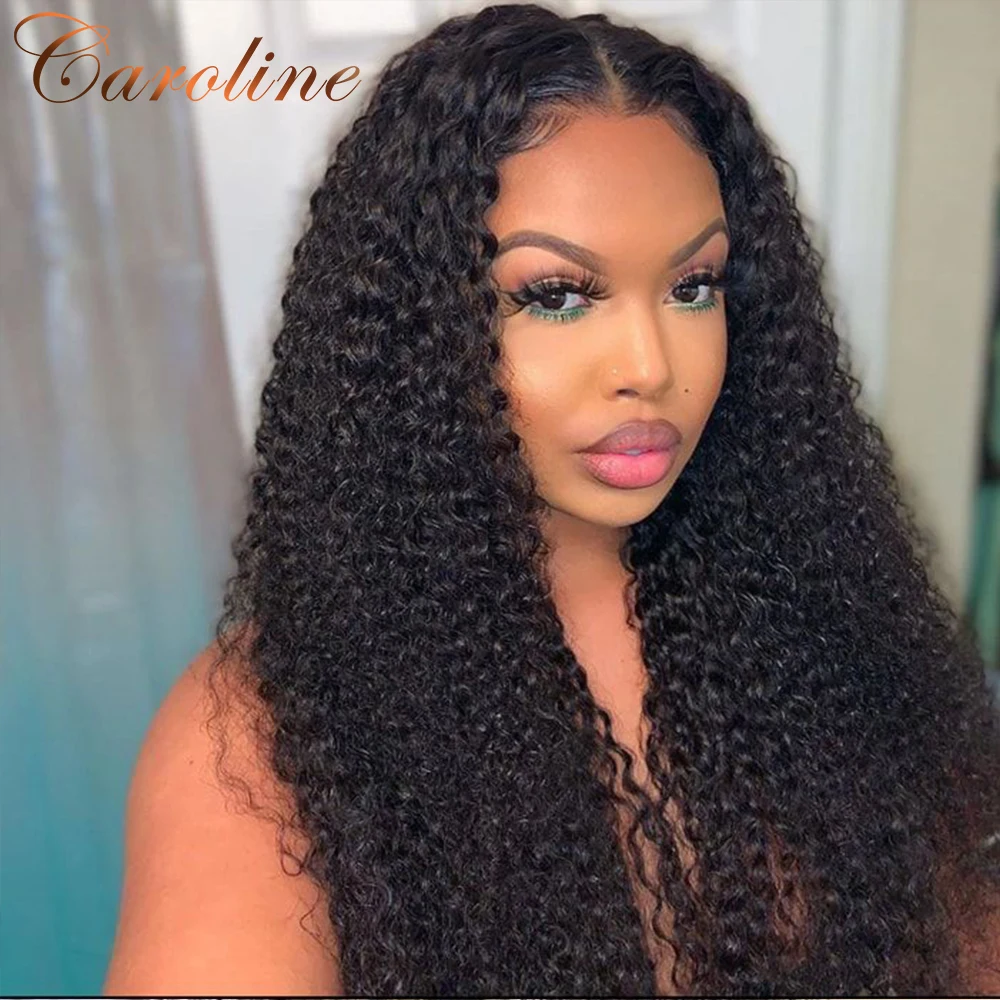 

13x4 HD Transparent Lace Front Human Hair Wigs Pre Plucked Closure Wig Brazilian Kinky Curly Lace Frontal Wig For Women