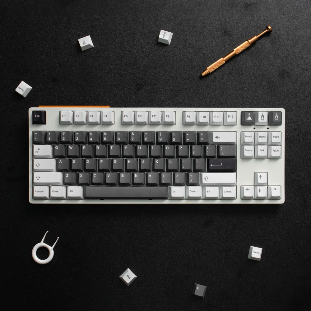 Колпачки для механической клавиатуры GH60 GK61 GK64 с 138 клавишами GMK Ash Clone клавиши PBT