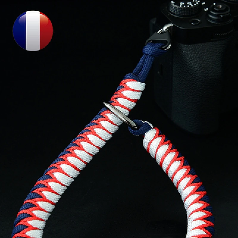 

Для беззеркальных цифровых камер Leica Canon Fujifilm Nikon Olympus Pentax Sony LUMIX Французский флаг нейлоновый ремешок на запястье для камеры