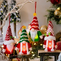 navidad 2022 christmas gnome faceless doll with lights merry christmas decor for home xmas tree ornament noel new year 2023 gift
