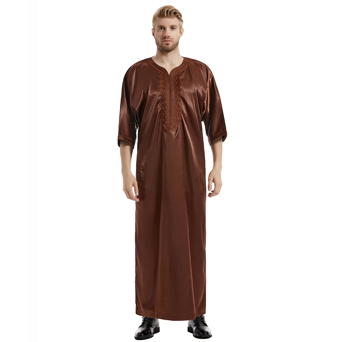 Muslim Men Clothing Abaya Islam Musulmane Pour Homme Kaftan Leisure Jubb Moroccan Thobe Saudi Arabia Pakistan Dubai Islamic Robe