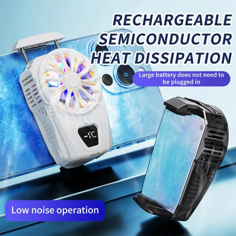 

Electric Phone Fan Mobile Phone Radiator High Quality Game Cooler Silent For Gamer Cool Rgb Semiconductor Type-c