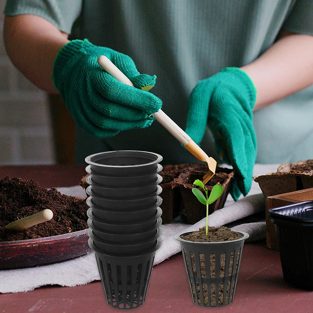 

100 Pcs Planting Basket Flower Pots Hydroponic Baskets Plastic Containers Net Cups Fixed