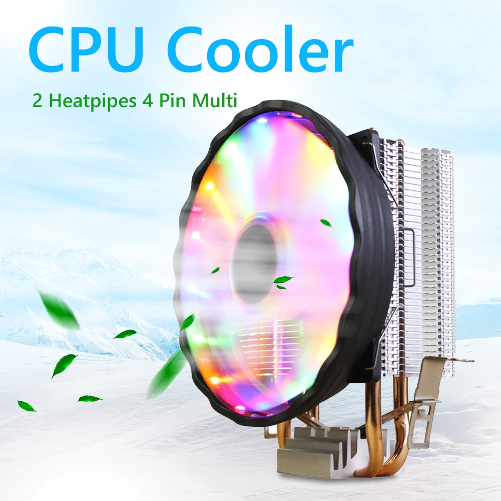 

12cm CPU Cooler Silent RGB 2/4/6 Copper Tube Heatpipe Cooling Fan for LGA 775/1150/1151/1155/1156/1366/1356 AM2 / AM2 + / AM3