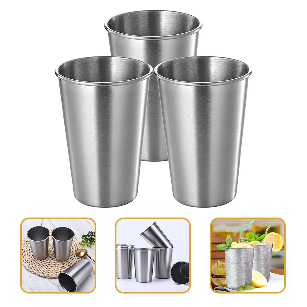 

Cup Metal Cups Stainless Steel Pint Glasses Tea Martinimug Tumbler Shot Tumblers Cocktailbeverages Mint Julepcamping Waterbeer