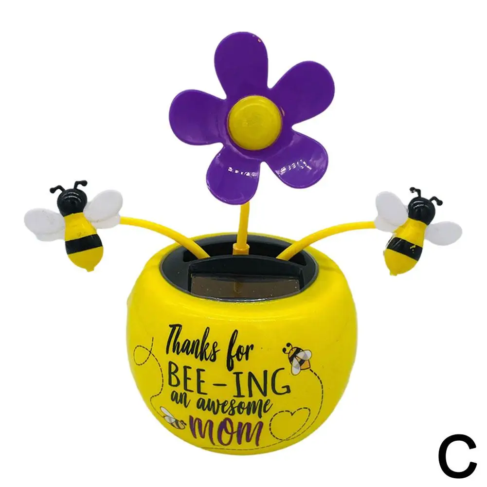 Танцевальный цветок на солнечной батарее, Подсолнух, украшения для автомобиля с вибрирующей головкой для дома, спальни, украшение приборной панели