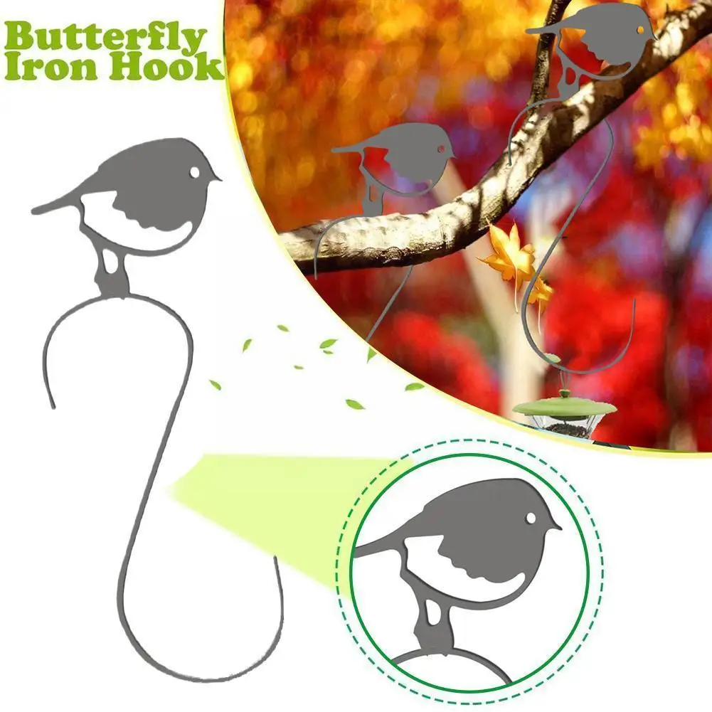 

Bird Art Decor Metal Silhouette S-shaped Hanging Hook Garden Gift Clasp Hook Holder Decoration Hook Outdoor Artwork Accesso H2c4