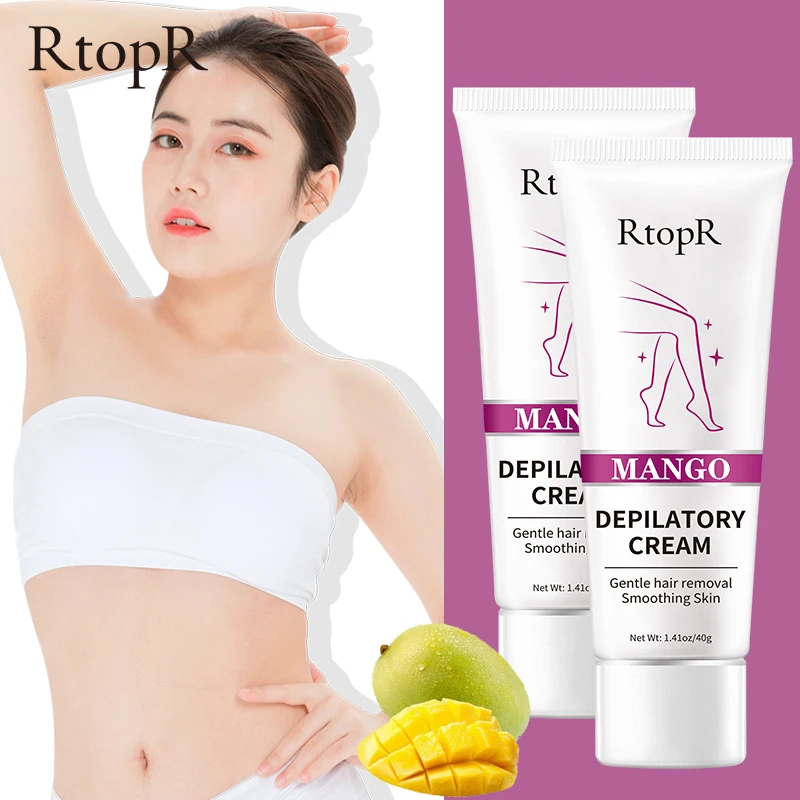 

2pcs Mango Body Hair Removal Cream for Men and Women Hand Leg Hair Loss Cream Removal Armpit Hair Care Depilatory Cream