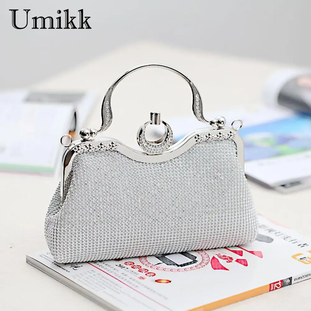 

Rhinestone Evening Bags for Women Elegant Wedding Prom Party Diamonds Clutch Bling Sequins Lady Dress Wedding Bridalmaid Handbag