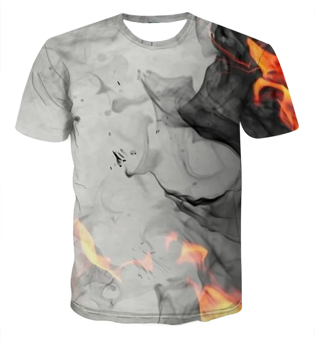 

Мужская Летняя дышащая футболка с коротким рукавом и 3D-принтом, новинка 2021