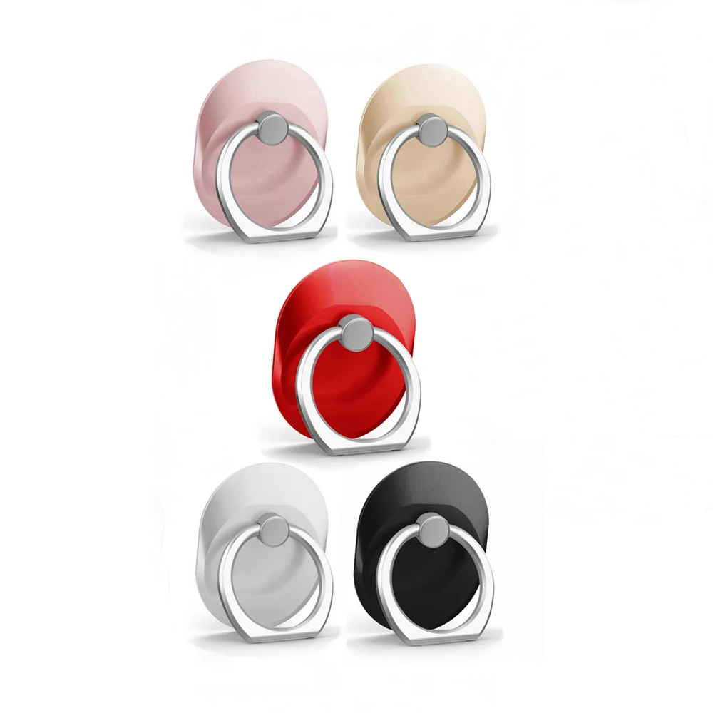 

Finger Oval Ring Suppor holder Replicate Suction Mobile Phone Back Holders 360 degree rotation for Smartphone Kickstand Silver