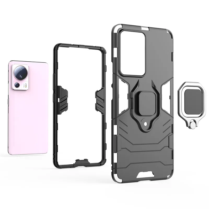 For Xiaomi 13 Lite 5G Case Xiaomi 13 Lite Cover 6.55 inch Shockproof Armor Ring Holder Bumper For Xiaomi Mi 11 12 13 Lite Fundas