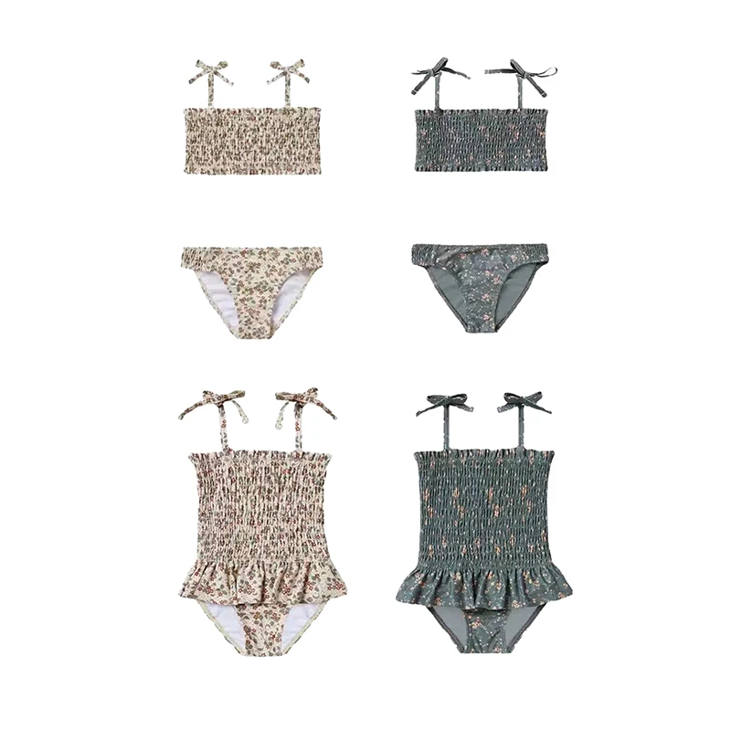 

Baby Girls' Swimsuit Toddler Children's Broken Flower Bikini Swimwear Little Girls Summer Holiday Beach One Piece Bathing Suit