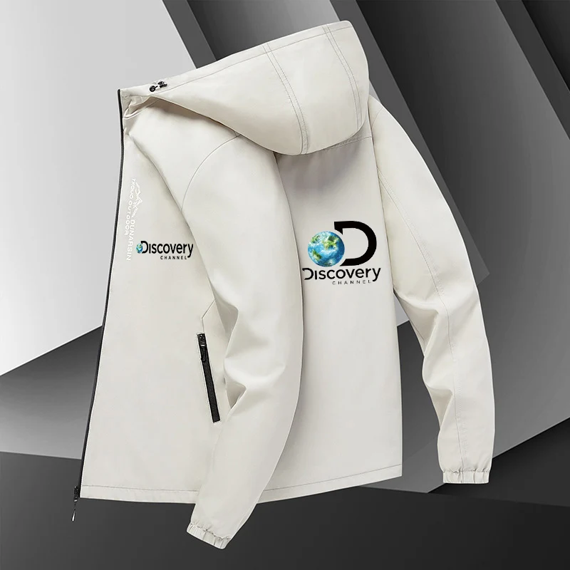 

2022 Discovery Channel Men's Casual Jacket Outdoor Camping Jacket Fashion Hooded Jacket
