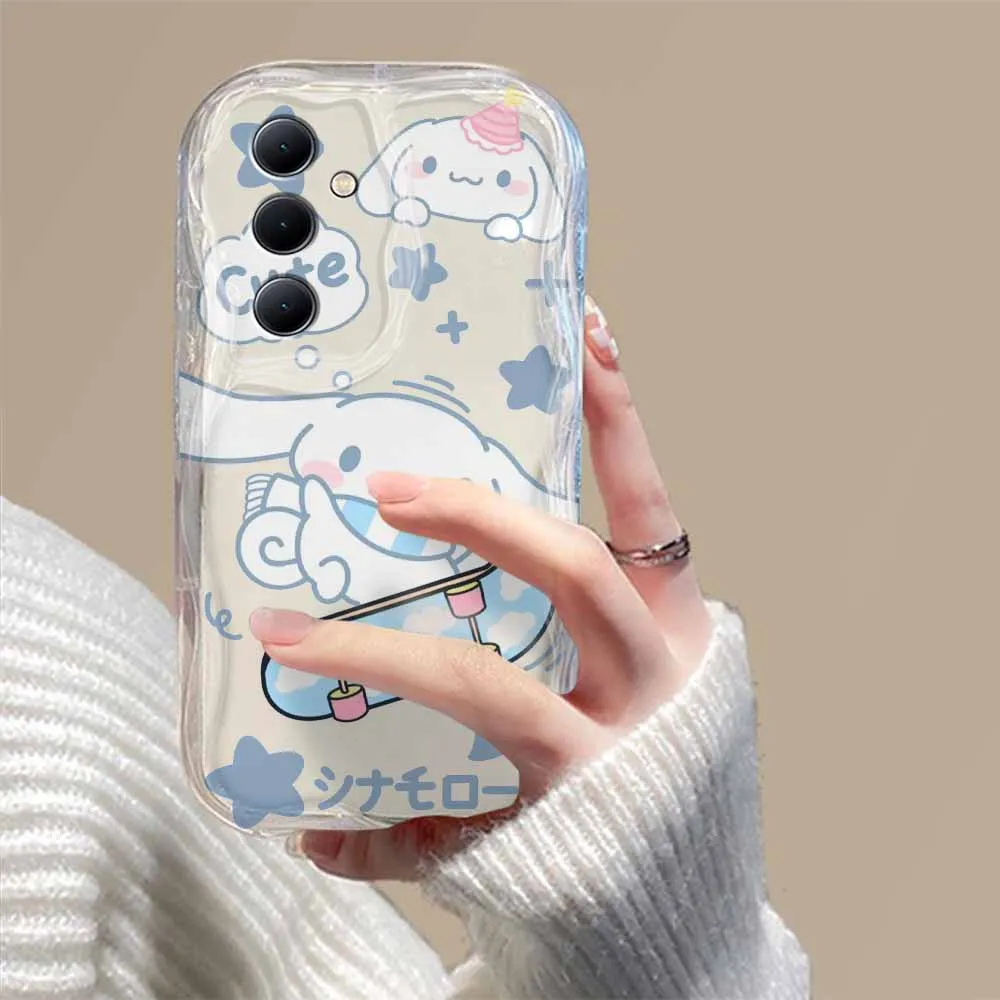 Sanrio Kuromi Cinnamoroll 3D волна для OPPO Reno 11 F 8 T 7 Z 6 5 4 Pro F23 F11 F9 4G чехол телефона Мягкая