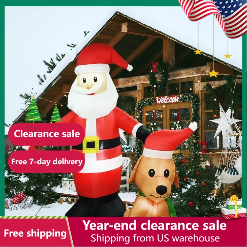 

Yard Home and Garden 6.2Ft Christmas Inflatables Santa Outdoor Decorations Inflatable Santa Claus Lawn Christmas Decoration 2024