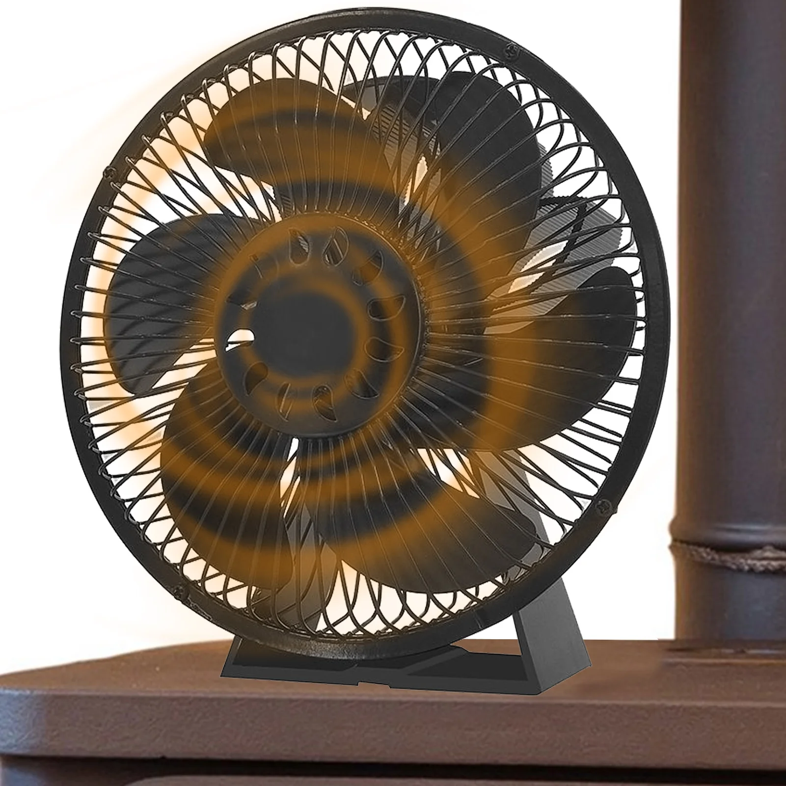 

Fireplace Fan 6-Blade Heat Powered Fan With Cover Heat Powered Wood Stove Fan For Pellet Log Wood Burning Stoves Silent