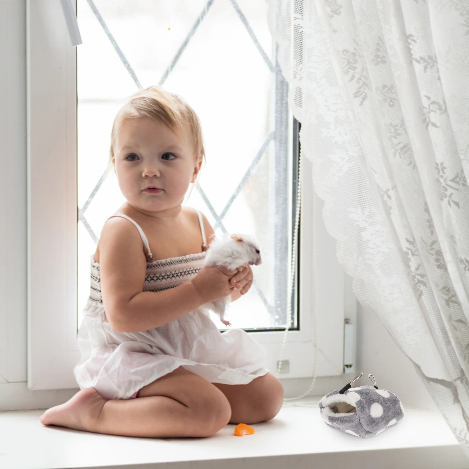 

Small Hammock Hamster Hammock Plush Hanging Warm Bed Hideout Mat House Cage Nest for Mice Ferret Rabbit Rat Sugar Glider