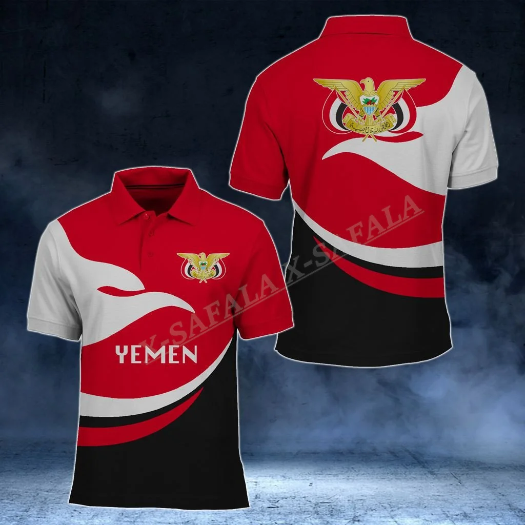 

Yemen Country Flag Emblem Customized 3D Printed Physical Culture Polo Shirt Men Collar Short Sleeve StreetWear Summer Clothing-2