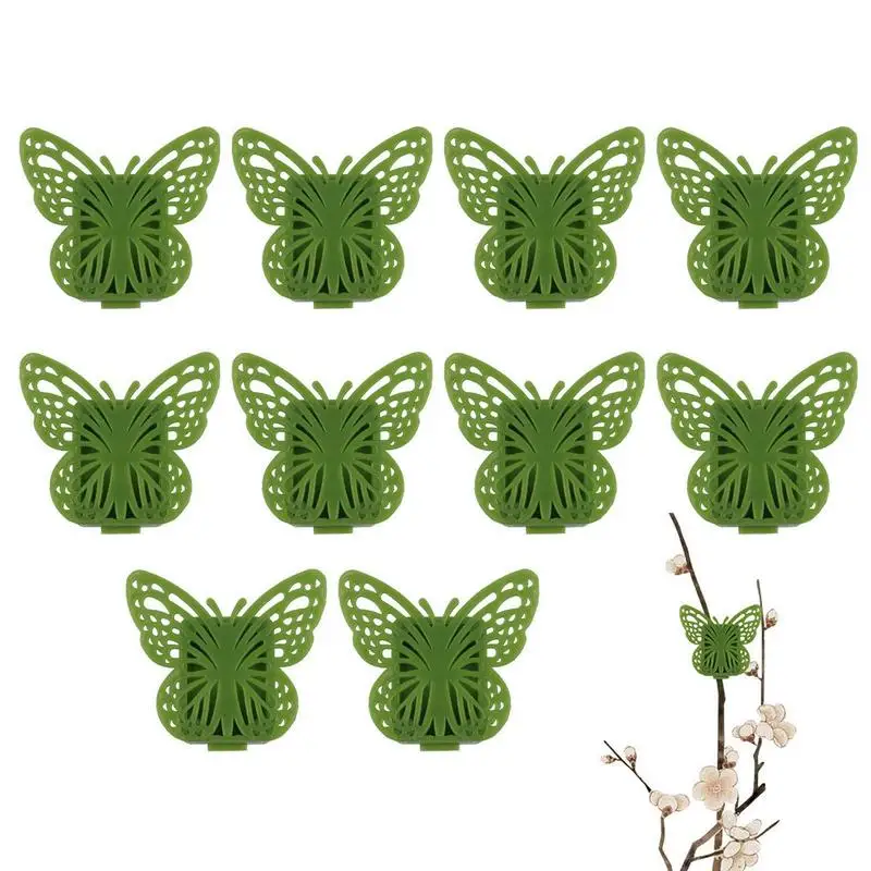 

Orchid Clips 10PCS Butterfly Shape Gardening Support Clips Outdoor Green Clips For Grape Vine Growing Vegetables Seedling