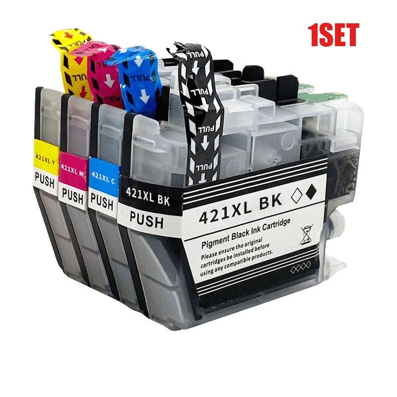 

Vilaxh For Brother LC421 LC421XL Ink Cartridge For Brother DCP-J1050DW MFC-J1010DW DCP-J1140DW printer